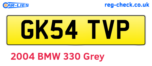 GK54TVP are the vehicle registration plates.