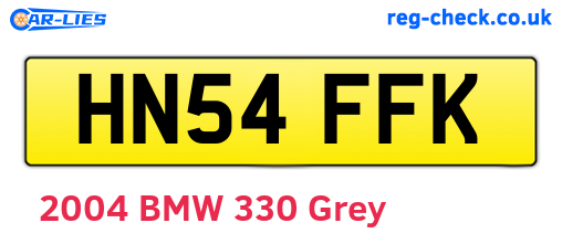 HN54FFK are the vehicle registration plates.