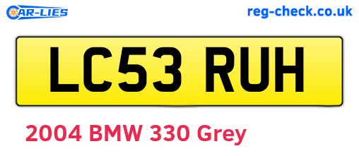LC53RUH are the vehicle registration plates.