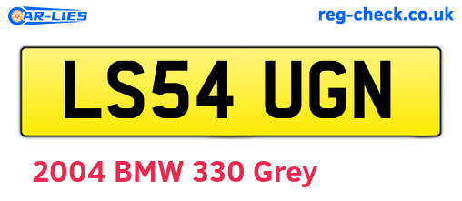LS54UGN are the vehicle registration plates.