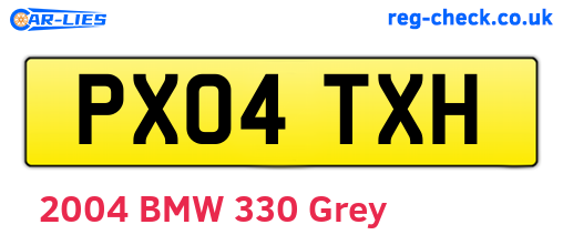 PX04TXH are the vehicle registration plates.