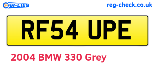 RF54UPE are the vehicle registration plates.