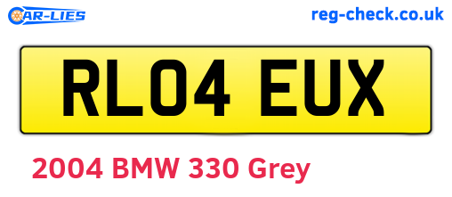 RL04EUX are the vehicle registration plates.