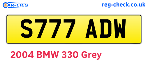 S777ADW are the vehicle registration plates.