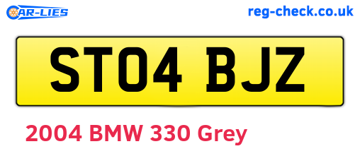 ST04BJZ are the vehicle registration plates.