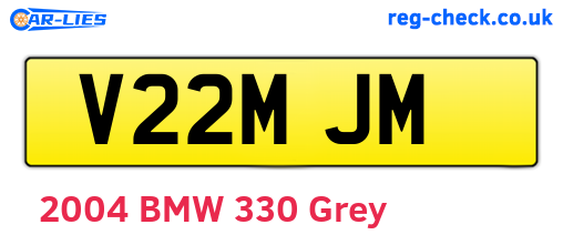 V22MJM are the vehicle registration plates.