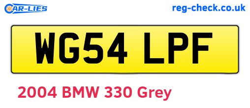 WG54LPF are the vehicle registration plates.