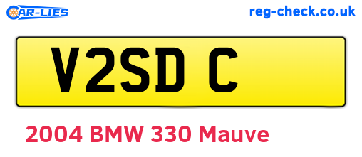 V2SDC are the vehicle registration plates.