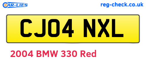 CJ04NXL are the vehicle registration plates.