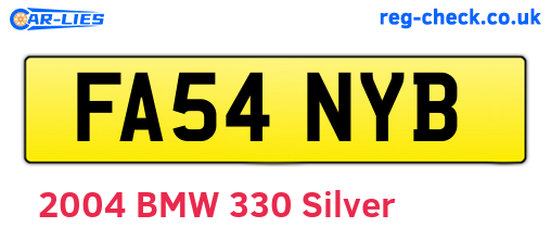 FA54NYB are the vehicle registration plates.