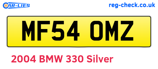 MF54OMZ are the vehicle registration plates.