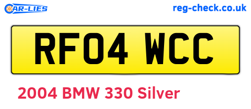 RF04WCC are the vehicle registration plates.