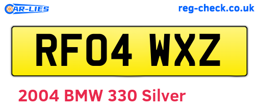 RF04WXZ are the vehicle registration plates.