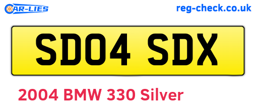 SD04SDX are the vehicle registration plates.