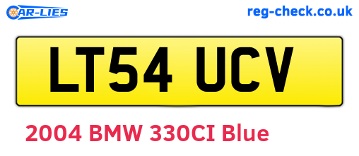LT54UCV are the vehicle registration plates.