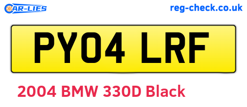 PY04LRF are the vehicle registration plates.