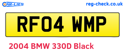 RF04WMP are the vehicle registration plates.