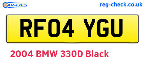 RF04YGU are the vehicle registration plates.