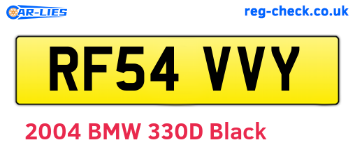 RF54VVY are the vehicle registration plates.