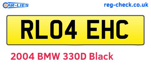 RL04EHC are the vehicle registration plates.