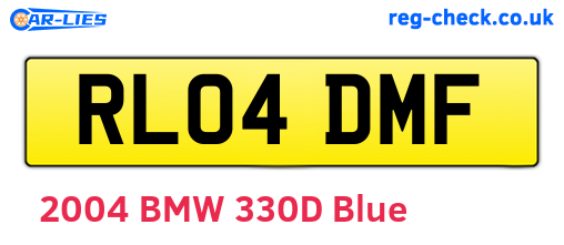 RL04DMF are the vehicle registration plates.