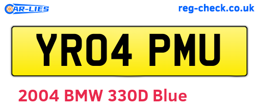 YR04PMU are the vehicle registration plates.
