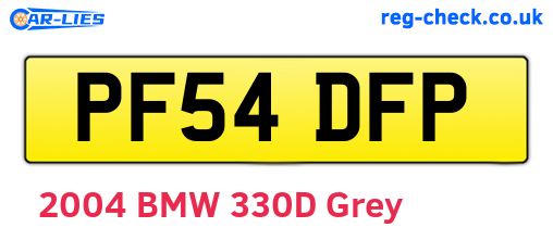 PF54DFP are the vehicle registration plates.