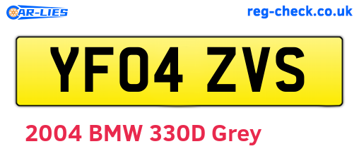 YF04ZVS are the vehicle registration plates.