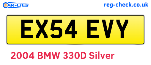 EX54EVY are the vehicle registration plates.