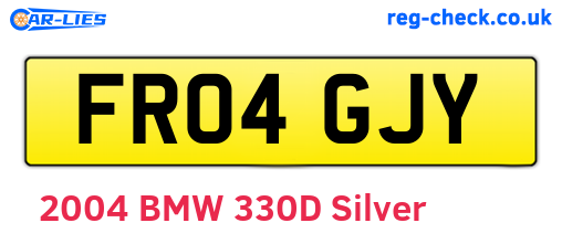 FR04GJY are the vehicle registration plates.