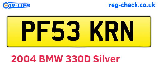 PF53KRN are the vehicle registration plates.