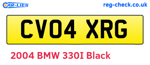 CV04XRG are the vehicle registration plates.