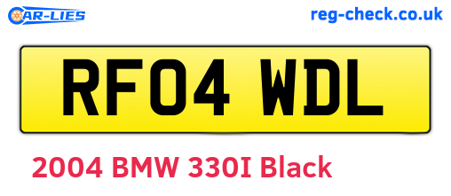 RF04WDL are the vehicle registration plates.