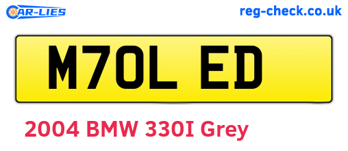M70LED are the vehicle registration plates.
