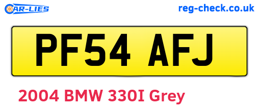 PF54AFJ are the vehicle registration plates.