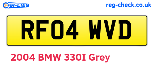 RF04WVD are the vehicle registration plates.