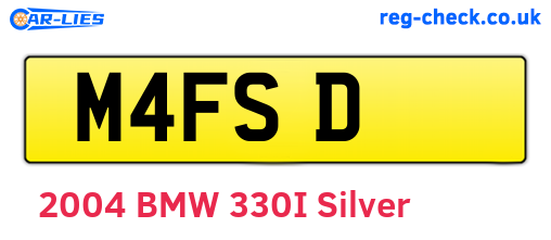 M4FSD are the vehicle registration plates.