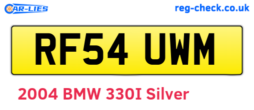 RF54UWM are the vehicle registration plates.