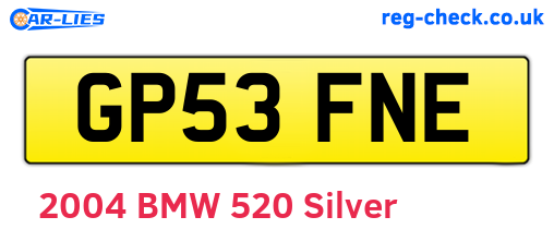 GP53FNE are the vehicle registration plates.