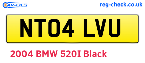 NT04LVU are the vehicle registration plates.