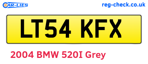 LT54KFX are the vehicle registration plates.