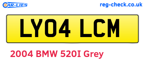 LY04LCM are the vehicle registration plates.