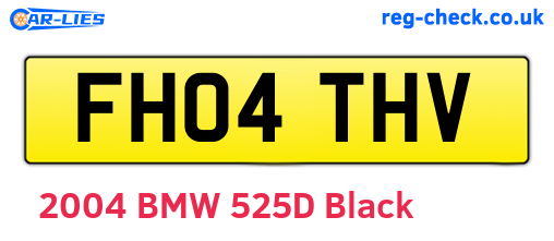 FH04THV are the vehicle registration plates.