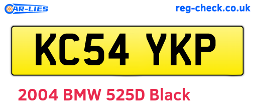 KC54YKP are the vehicle registration plates.