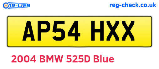 AP54HXX are the vehicle registration plates.