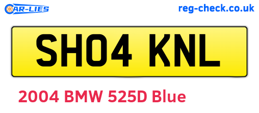 SH04KNL are the vehicle registration plates.