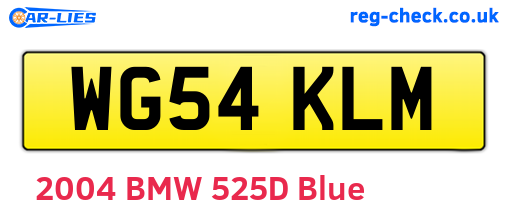 WG54KLM are the vehicle registration plates.
