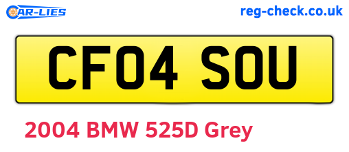 CF04SOU are the vehicle registration plates.