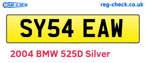 SY54EAW are the vehicle registration plates.