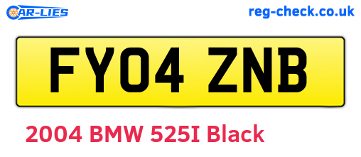 FY04ZNB are the vehicle registration plates.